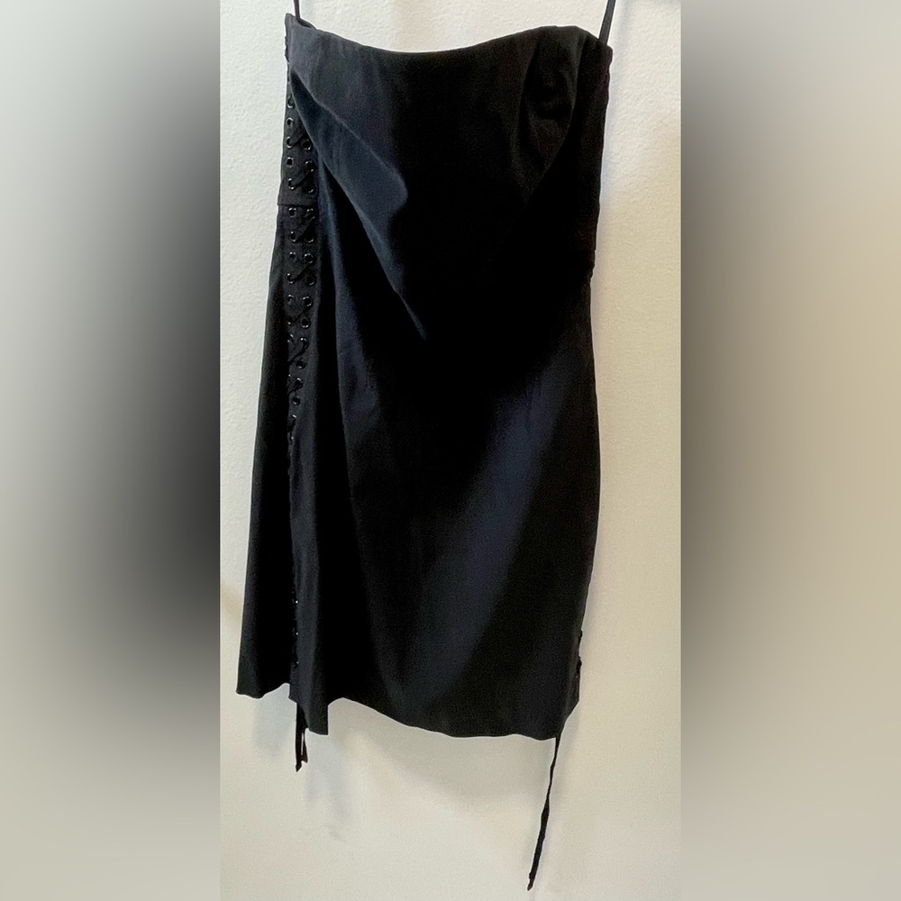 Express Black Strapless Dress